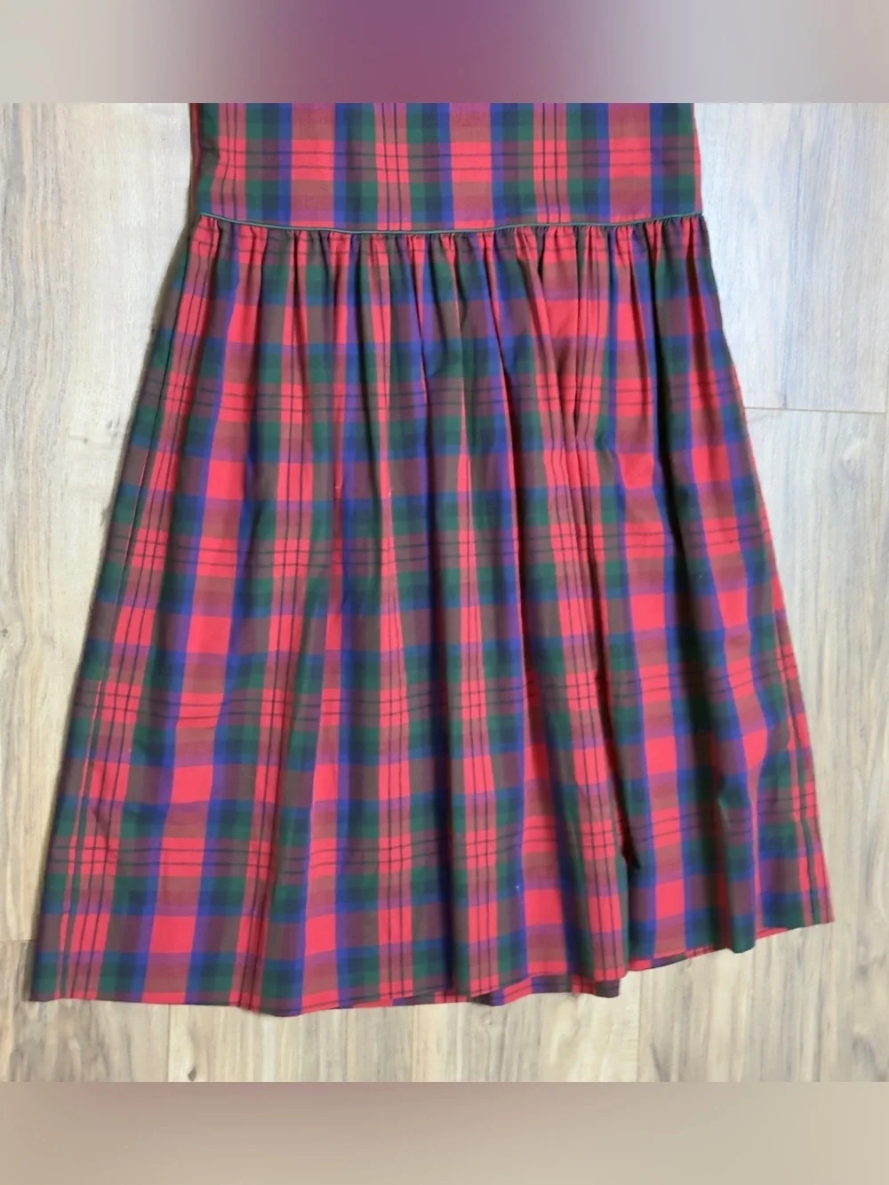 Vtg Lochcarron 100% Wool Neck Tie Striped Scotland w/matching women's Dress sz S